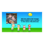Kids Playing Outdoors on a Sunny Day Personalized Photo Card