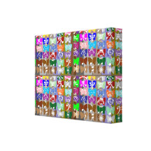 KIDS Room Art : Music Symbols Faces Chinese Number Canvas Prints