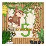 Kids Safari Birthday  Invitation Template