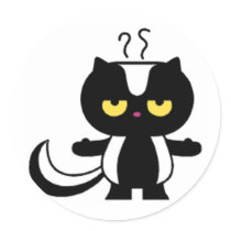 Kids Skunk T Shirts and Gifts Round Sticker