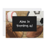 Kids Sports All-Star Birthday Custom Invitation invitations