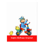 Kid's Trike  Birthday Postcard