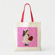 Kids Valentine tote bag