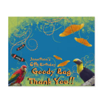 Kids Zoo Birthday Goody Bag Topper