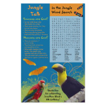Kid's Zoo Birthday Party Activity Sheet