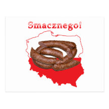 Kielbasa Smacznego Polish Map Postcards