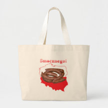 Kielbasa Smacznego Polish Map Tote Bag