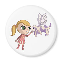 Kiki and Sugarplum Refrigerator Magnet
