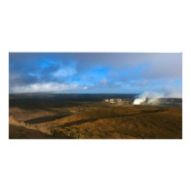 kilauea crater big island volcano custom photo card