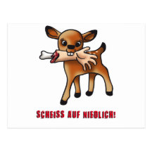Killer-Bambi Postkarte