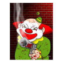 Killer Clown Postcard