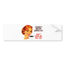 Killer Coffee Bad Girl Bumper Sticker
