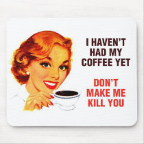 Killer Coffee Bad Girl Mousepad
