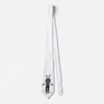 Killer panda neck tie
