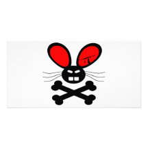 Killer Rabbit Cartoon Photo Card