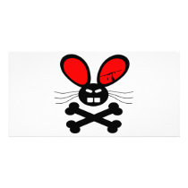 Killer Rabbit Cartoon Photo Card