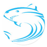 Killer Shark in Swish Drawing Style stickers
