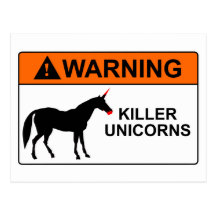 Killer Unicorns Postcard