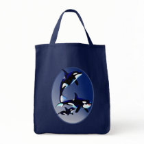 Killer Whale Family Oval Bags