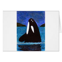 killer whale greeting card