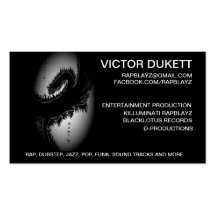 KILLUMINATI RAPBLAYZ CONTACT CARDS BUSINESS CARD