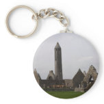 Kilmacduagh Round Tower In The Burren Ireland keychains