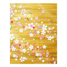 Kimono de Sakura d'or En-tête De Lettre Customisée