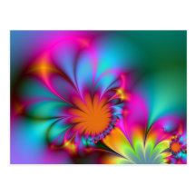 Kindergarten flower post cards