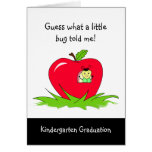 Kindergarten Graduate Red Apple Congratulations Cards