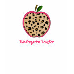 Kindergarten Teacher Leopard Print Apple t-shirts
