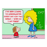 kindergarten teacher paid card