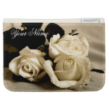 Kindle case with white roses