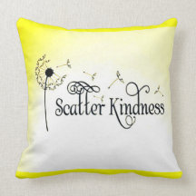 kindness yellow pillow