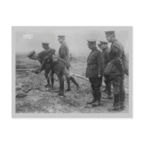 King Albert on battlefield World War 1 Postcards