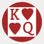 King and Queen of Hearts Stickers
