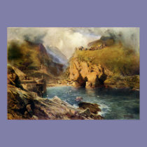 King Arthur’s Castle, Off Tintagel Head posters