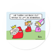 king back out lift embargo sticker