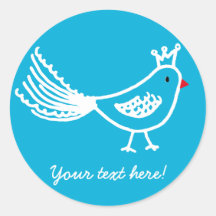 King Bird Blue Sticker