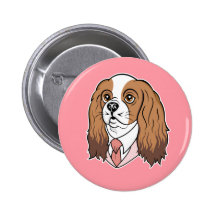 King Charles Spaniel Button