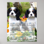 King Charles Spaniel puppies 2012 calendar poster posters