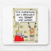 king christmas toast water mousepad
