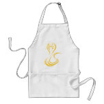 King Cobra in Swish Drawing Style aprons