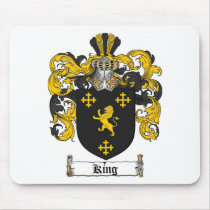 KING FAMILY CREST -  KING COAT OF ARMS MOUSE MAT