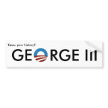 King George III bumper stickers
