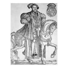 King Henry VIII on horseback Postcards