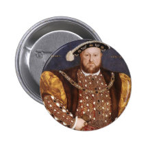 King Henry VIII Pinback Buttons