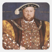 King Henry VIII Square Stickers