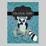 King Jules Teal Ornate Thank You Postcard postcards