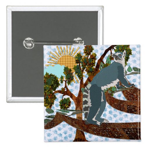 King Julian Blue Roses Button