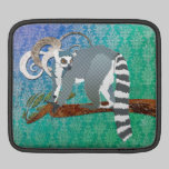 King Julian on a Limb Blue/Green Damask  iPad Slee ipad sleeves